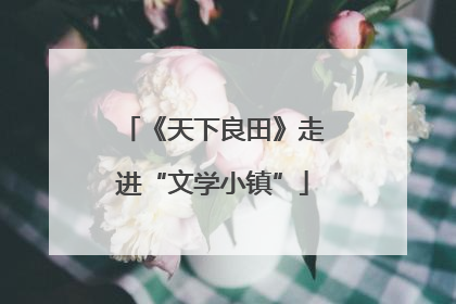 《天下良田》走进“文学小镇”