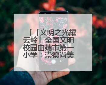 「文明之光耀云岭」全国文明校园曲靖市第一小学：崇德尚美 用心育人