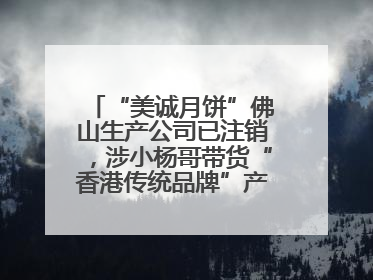 “美诚月饼”佛山生产公司已注销，涉小杨哥带货“香港传统品牌”产地争议事件
