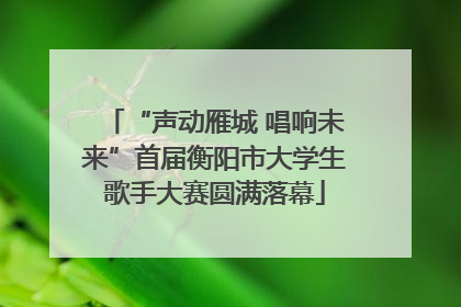 “声动雁城 唱响未来”首届衡阳市大学生歌手大赛圆满落幕