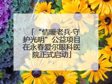 “情暖老兵·守护光明”公益项目在永春爱尔眼科医院正式启动