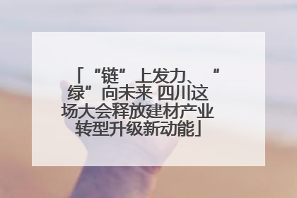 “链”上发力、“绿”向未来 四川这场大会释放建材产业转型升级新动能