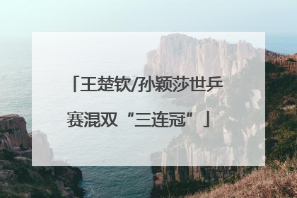 王楚钦/孙颖莎世乒赛混双“三连冠”