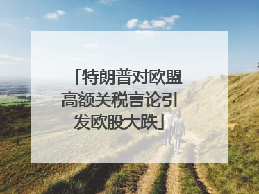 特朗普对欧盟高额关税言论引发欧股大跌