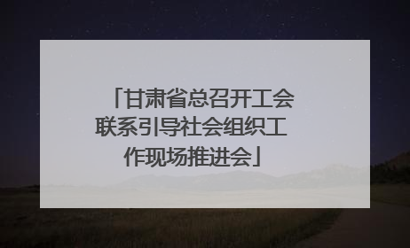 甘肃省总召开工会联系引导社会组织工作现场推进会