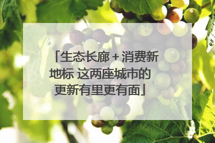 生态长廊＋消费新地标 这两座城市的更新有里更有面