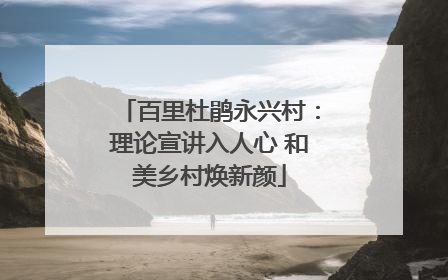 百里杜鹃永兴村：理论宣讲入人心 和美乡村焕新颜