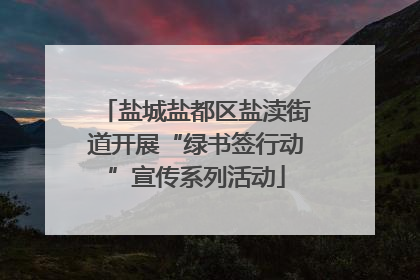 盐城盐都区盐渎街道开展“绿书签行动”宣传系列活动