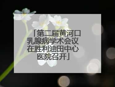 第二届黄河口乳腺病学术会议在胜利油田中心医院召开