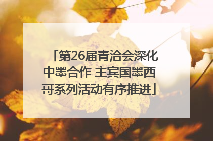 第26届青洽会深化中墨合作 主宾国墨西哥系列活动有序推进