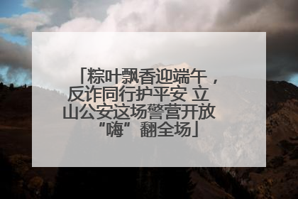 粽叶飘香迎端午，反诈同行护平安 立山公安这场警营开放“嗨”翻全场