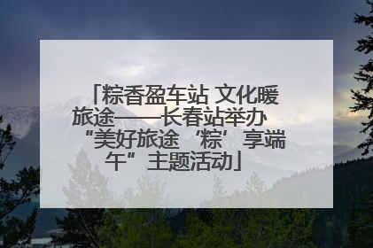 粽香盈车站 文化暖旅途——长春站举办 “美好旅途‘粽’享端午”主题活动