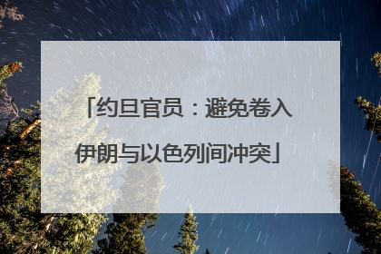 约旦官员：避免卷入伊朗与以色列间冲突