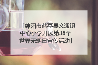 绵阳市盐亭县文通镇中心小学开展第38个世界无烟日宣传活动