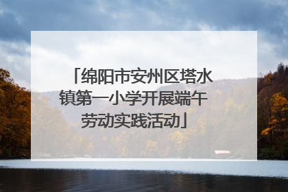 绵阳市安州区塔水镇第一小学开展端午劳动实践活动
