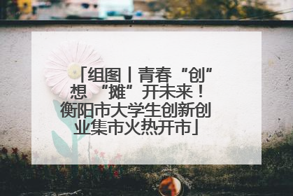 组图丨青春“创”想 “摊”开未来！衡阳市大学生创新创业集市火热开市