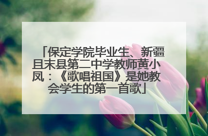保定学院毕业生、新疆且末县第二中学教师黄小凤：《歌唱祖国》是她教会学生的第一首歌