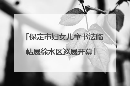 保定市妇女儿童书法临帖展徐水区巡展开幕