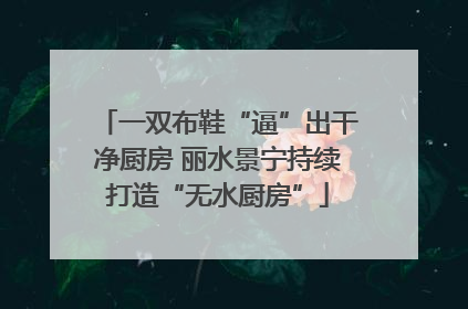一双布鞋“逼”出干净厨房 丽水景宁持续打造“无水厨房”