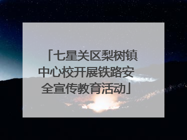 七星关区梨树镇中心校开展铁路安全宣传教育活动