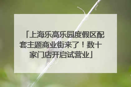 上海乐高乐园度假区配套主题商业街来了！数十家门店开启试营业