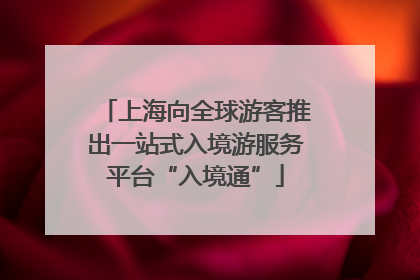 上海向全球游客推出一站式入境游服务平台“入境通”
