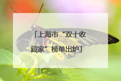 上海市“双十收藏家”榜单出炉