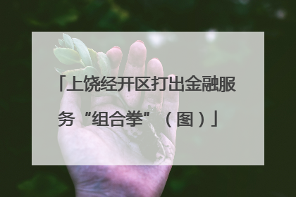 上饶经开区打出金融服务“组合拳”（图）