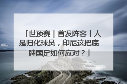 世预赛｜首发阵容十人是归化球员，印尼这把底牌国足如何应对？