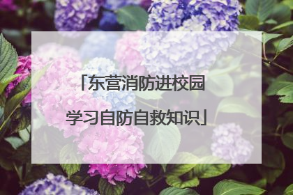 东营消防进校园 学习自防自救知识