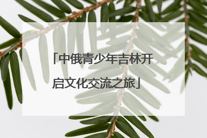中俄青少年吉林开启文化交流之旅