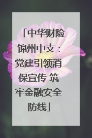 中华财险锦州中支：党建引领消保宣传 筑牢金融安全防线