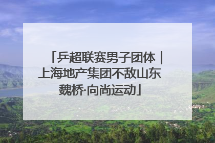 乒超联赛男子团体｜上海地产集团不敌山东魏桥·向尚运动