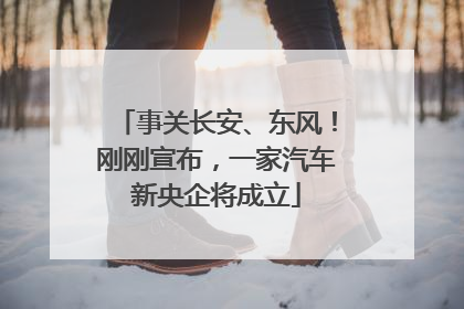 事关长安、东风！刚刚宣布，一家汽车新央企将成立