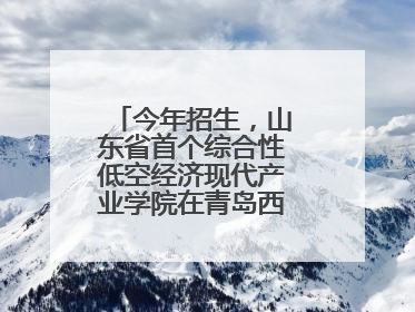 今年招生，山东省首个综合性低空经济现代产业学院在青岛西海岸新区揭牌