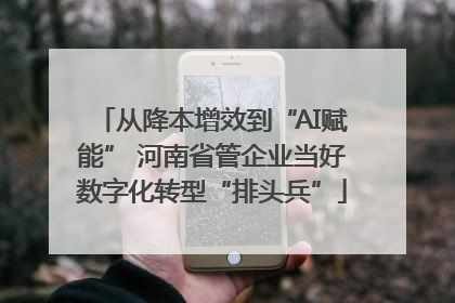 从降本增效到“AI赋能” 河南省管企业当好数字化转型“排头兵”