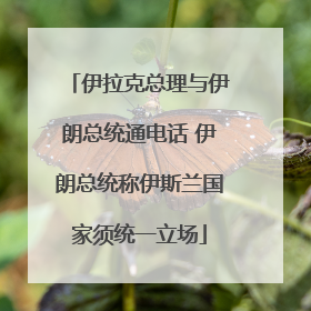 伊拉克总理与伊朗总统通电话 伊朗总统称伊斯兰国家须统一立场