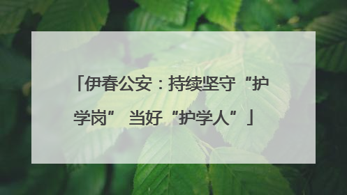 伊春公安：持续坚守“护学岗” 当好“护学人”