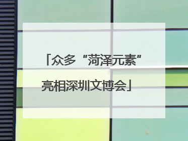 众多“菏泽元素”亮相深圳文博会