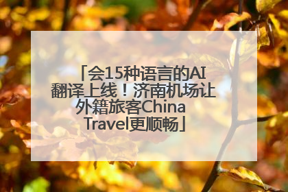 会15种语言的AI翻译上线！济南机场让外籍旅客China Travel更顺畅