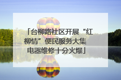 台柳路社区开展“红柳情”便民服务大集 电器维修十分火爆