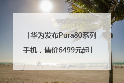 华为发布Pura80系列手机，售价6499元起