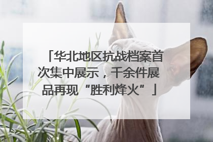 华北地区抗战档案首次集中展示，千余件展品再现“胜利烽火”