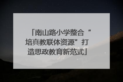 南山路小学整合“培真教联体资源”打造思政教育新范式