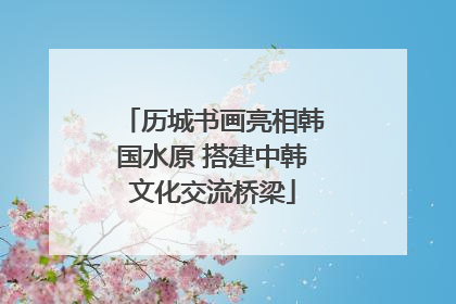 历城书画亮相韩国水原 搭建中韩文化交流桥梁