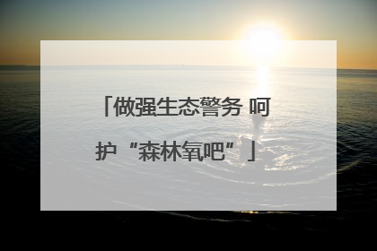 做强生态警务 呵护“森林氧吧”