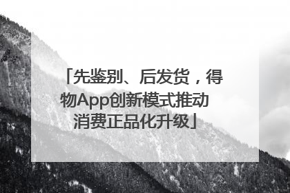 先鉴别、后发货，得物App创新模式推动消费正品化升级