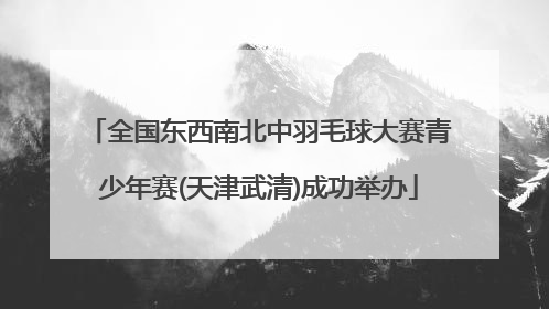 全国东西南北中羽毛球大赛青少年赛(天津武清)成功举办