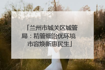 兰州市城关区城管局：精管细治优环境 市容焕新惠民生
