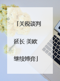 关税谈判延长 美欧继续博弈